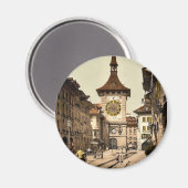 De kloktoren, Berne, Town, Zwitserland  Magneet (Voorkant / Achterkant)