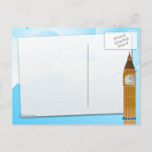 De kloktoren en Big Ben Briefkaart (Achterkant)