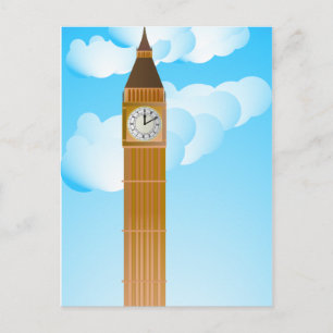 De kloktoren en Big Ben Briefkaart