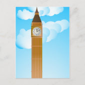 De kloktoren en Big Ben Briefkaart (Voorkant)