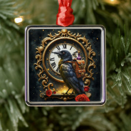 De Klokwerk Levering van de Raaf Metalen Ornament