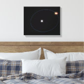 De klokwerkachtige banen van een drievoudige sterr canvas afdruk (Insitu (Slaapkamer))