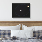 De klokwerkachtige banen van een drievoudige sterr canvas afdruk (Insitu (Slaapkamer))