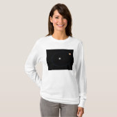 De klokwerkachtige banen van een drievoudige sterr t-shirt (Voorkant volledig)