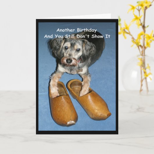 De klomp kent het? De Kaart van de verjaardag met (Gele Bloem)