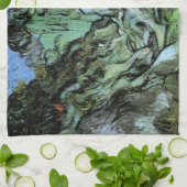 De kloof Les Peiroulets van Vincent van Gogh Theedoek (Gevouwen)