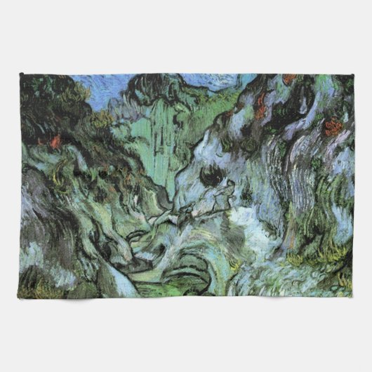 De kloof Les Peiroulets van Vincent van Gogh Theedoek (Horizontaal)