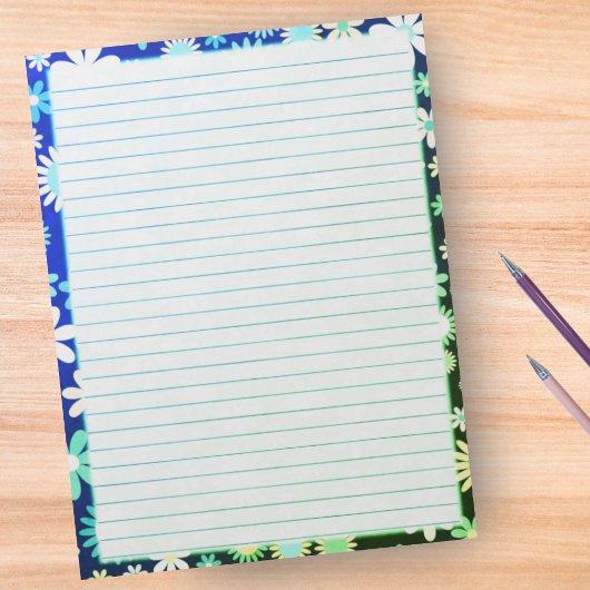 De Klop van de bloemen van de terugkeer Grens op B Notitieblok