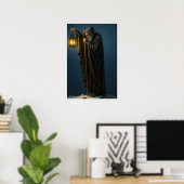 De Kluizenaar Met Lantaarn Poster (Thuiskantoor)
