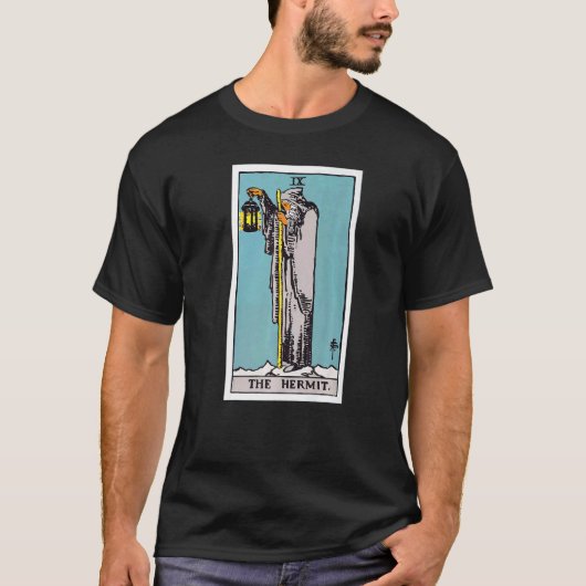 De kluizenaar Tarot Kaart Traditional T-shirt (Voorkant)