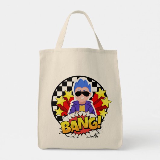 De knalman tote bag (Achterkant)