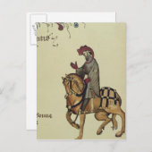 De Knight, facsimile detail van Briefkaart (Voorkant / Achterkant)