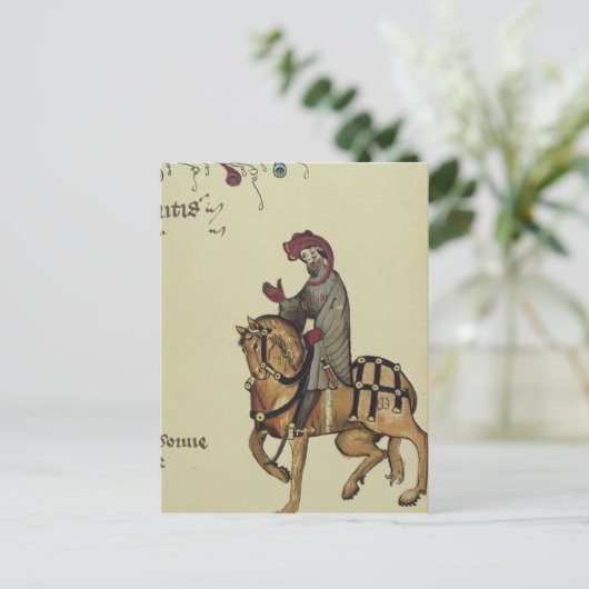 De Knight, facsimile detail van Briefkaart (Staand voorkant)