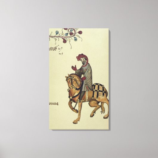 De Knight, facsimile detail van Canvas Afdruk (Voorkant)