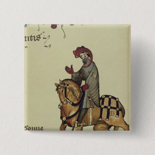 De Knight, facsimile detail van Vierkante Button 5,1 Cm