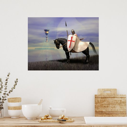 De Knight Templar en de Grail Poster (Keuken)