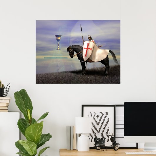 De Knight Templar en de Grail Poster (Thuiskantoor)