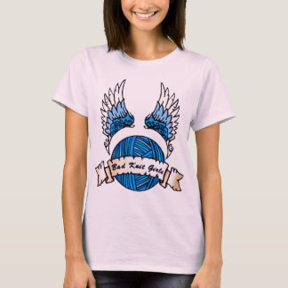 De Knit Girls Eenvoudige Nieuwe Logo T-shirt