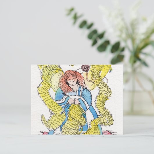 De Knitter Briefkaart (Staand voorkant)