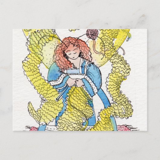 De Knitter Briefkaart (Voorkant)