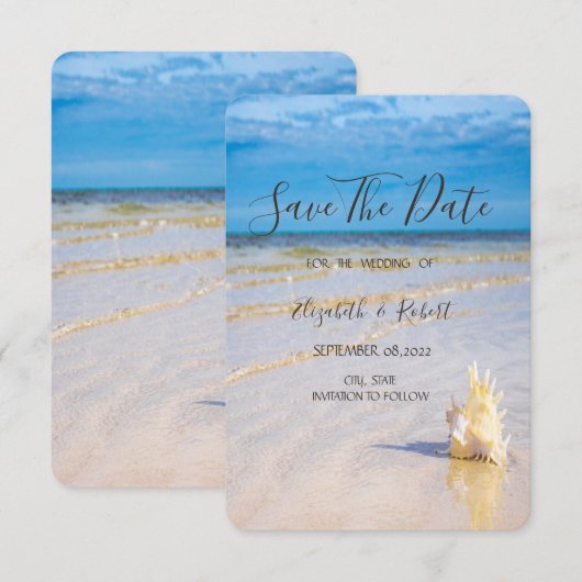 De knoeiboorgasjell bewaart de datum save the date (Voorkant / Achterkant)