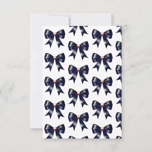 De Knoop Aandraaien Gouden Zwarte Boog Bruidsfeest Bedankkaart (Achterkant)