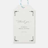 De Knoop Aandraaien Zwarte Strik Bruidsontbijt Dan Cadeaulabel (Achterkant)