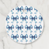 De Knoop Aantrekken Blauw lint Bruidsfeest Bedankjes Labels (Achterkant)