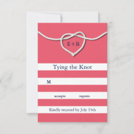 De Knoop Aantrekken Koraal RSVP Kaartje