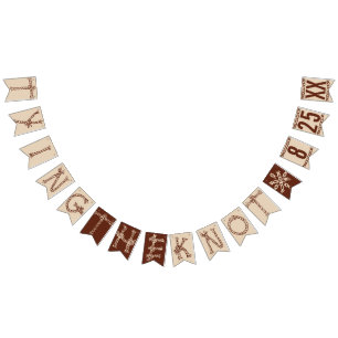 DE KNOOP BINDEN: AANGEPASTE DATUM Rustieke bruilof Vlaggetjes