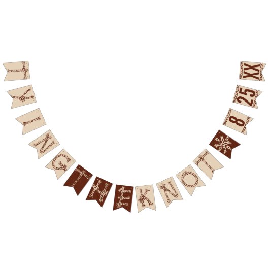 DE KNOOP BINDEN: AANGEPASTE DATUM Rustieke bruilof Vlaggetjes (Alle)