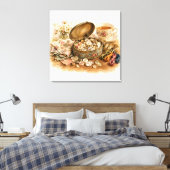 De knoop blik uitgerekte canvas print (Insitu (Slaapkamer))