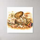 De knoop blik uitgerekte canvas print (Voorkant)