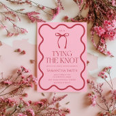 De Knoop Bow Stropdas Vrijgezellenfeest Roze Rood  Kaart