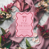 De Knoop Bow Stropdas Vrijgezellenfeest Roze Rood  Kaart