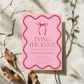 De Knoop Bow Stropdas Vrijgezellenfeest Roze Rood  Kaart