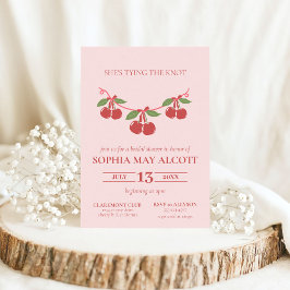 De Knoop Coquette Cherry Bows Vrijgezellenfeest bi Kaart
