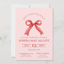 De Knoop Coquette Girly Bow Vrijgezellenfeest bind Kaart
