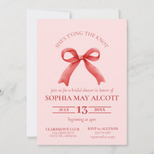 De Knoop Coquette Girly Bow Vrijgezellenfeest bind Kaart