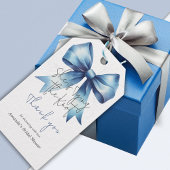 De Knoop Doorhakken Blauwe Boog Bruidsdouche Cadeaulabel