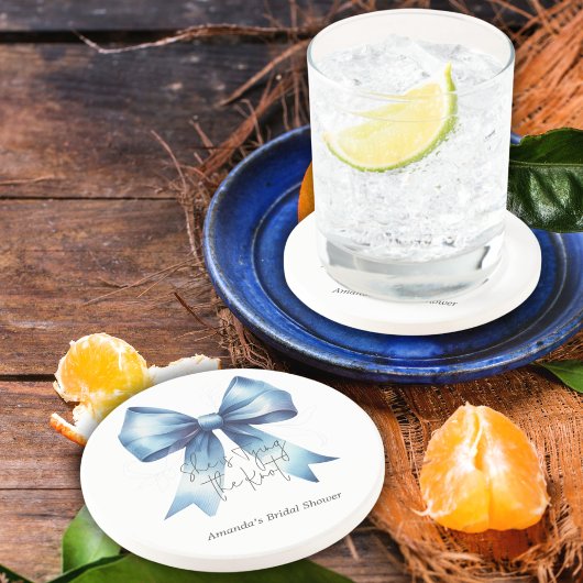 De Knoop Doorhakken Blauwe Boog Bruidsfeest Zandsteen Onderzetter