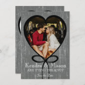 De knoop doorhakken De datum opslaan Save The Date (Voorkant / Achterkant)