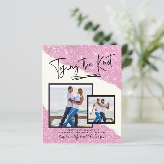 De Knoop Doorhakken - Foto Bruiloft Uitnodiging (Staand voorkant)