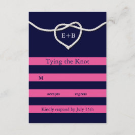 De knoop doorhakken Fuchsia & Navy RSVP