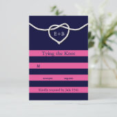 De knoop doorhakken Fuchsia & Navy RSVP (Staand voorkant)