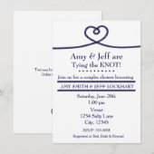 DE KNOOP DOORHAKKEN Hart Trouwsplash Uitnodiging (Voorkant / Achterkant)