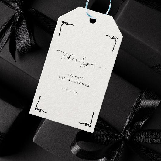 De Knoop Doorhakken Zwarte Strik Bruidsdouche Beda Cadeaulabel