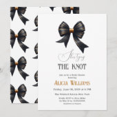 De Knoop Gold Black Bow Vrijgezellenfeest binden Kaart (Voorkant / Achterkant)