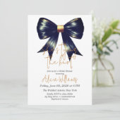 De Knoop Gold Black Bow Vrijgezellenfeest binden Kaart (Staand voorkant)