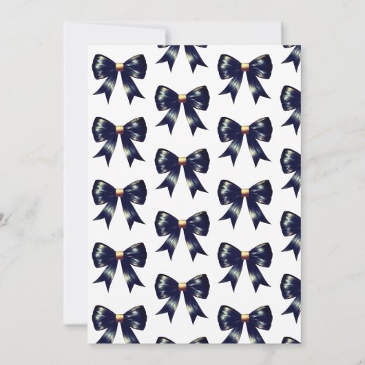 De Knoop Gold Black Bow Vrijgezellenfeest binden Kaart (Achterkant)